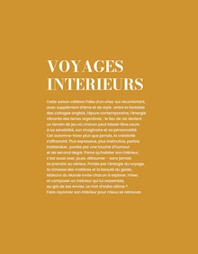 Catalogue Maisons du Monde de la semaine 35, "VOYAGES INTERIEURS", page 2, 31/08/2026 - 29/09/2026 Prospectus Maisons du Monde en cours, "VOYAGES INTERIEURS", page 2 sur 102