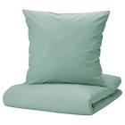 Bettwäsche-Set, 3-teilig graugrün/dunkelgrün 240x220/80x80 cm Angebote von STRANDTALL bei IKEA Euskirchen für 19,99 €