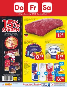 Rindfleisch im Netto Marken-Discount Prospekt "Aktuelle Angebote" mit 63 Seiten (Augsburg)