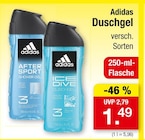 After Sport Duschgel von Adidas für 1,49 € bei Zimmermann im Angebot After Sport Duschgel von Adidas im aktuellen Zimmermann Prospekt