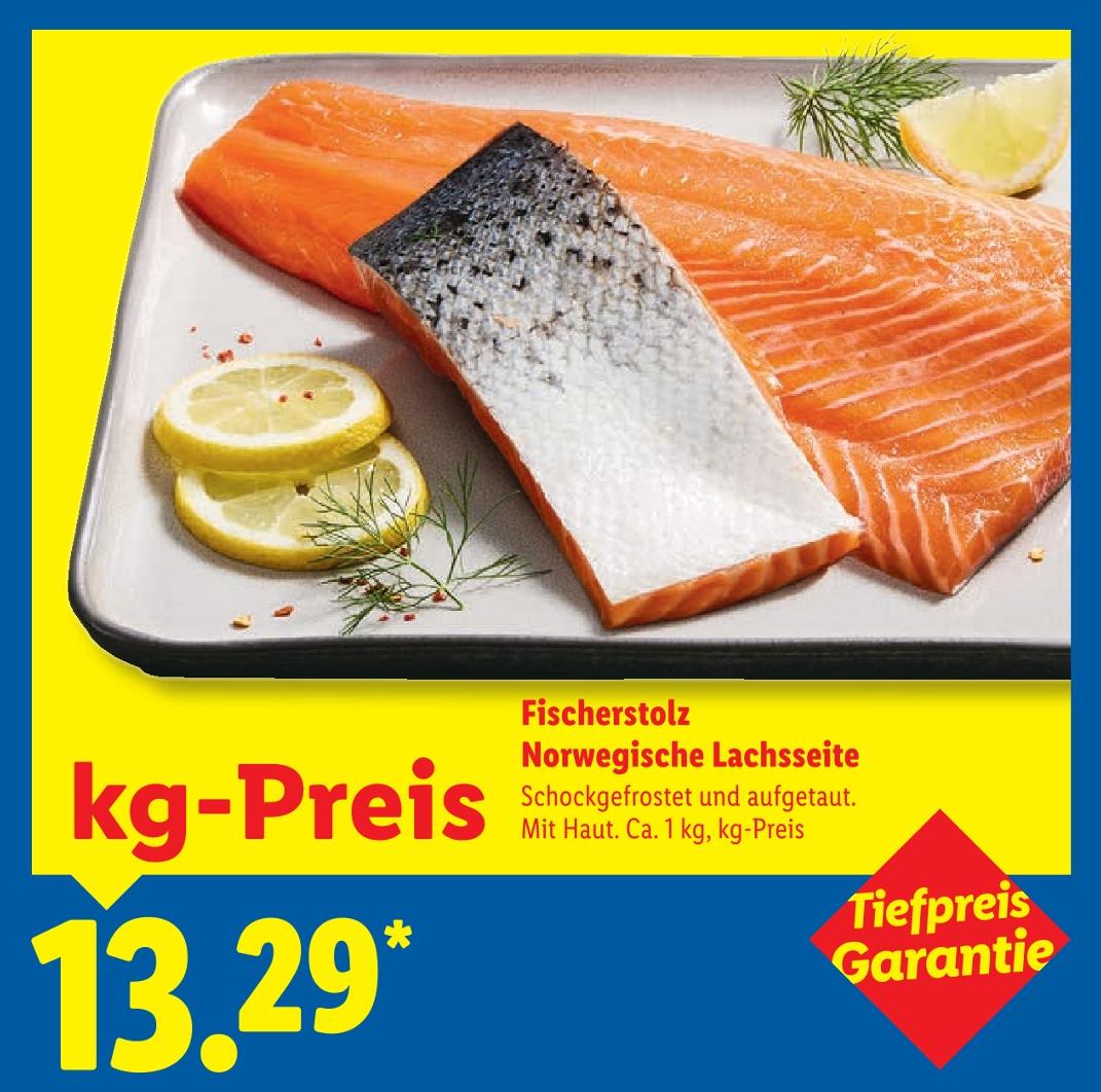 Norwegische Lachsseite