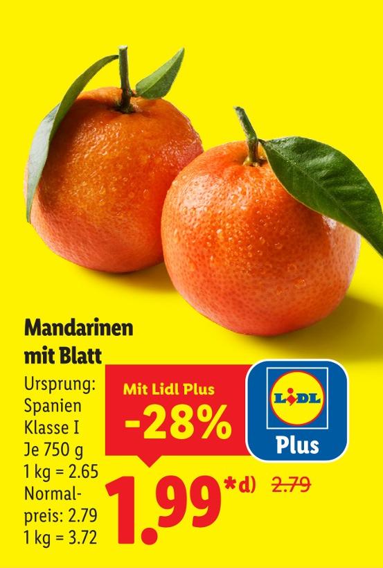 Mandarinen mit Blatt