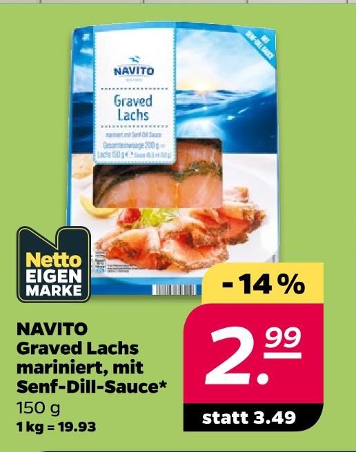 Graved Lachs mariniert, mit Senf-Dill-Sauce