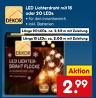 LED Lichterdraht von DEKOR im aktuellen Netto Marken-Discount Prospekt für 2,99 €
