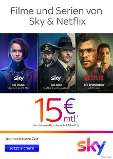 Aktueller Sky Prospekt "Filme und Serien von Sky & Netflix" mit 1 Seite