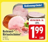 Backrauchschinken Angebote bei EDEKA Germering für 1,99 €