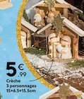 Crèche 3 personnages, 15x6.5x15.5cm à 5,99 € dans le catalogue Maxi Bazar