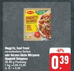 Fix, Food Travel verschiedene Sorten oder Herzens Küche Würzpaste Spaghetti Bolognese Angebote von Maggi bei nah und gut Hoyerswerda für 0,39 €