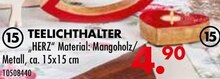 TEELICHTHALTER „HERZ“ bei Möbel Kraft in Stade TEELICHTHALTER „HERZ“ im Angebot bei Möbel Kraft Stade für 4,90 €