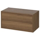 Schrank mit 2 Schubladen braun/Nussbaumnachbildung Angebote von EKET bei IKEA Bremerhaven für 90,00 €