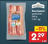 Bauchspeck geräuchert von Hofmaier für 2,29 € bei Netto Marken-Discount im Angebot Bauchspeck geräuchert von Hofmaier im aktuellen Netto Marken-Discount Prospekt