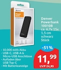 Powerbank 10010B von Denver für 11,99 € bei budni im Angebot Powerbank 10010B von Denver im aktuellen budni Prospekt
