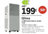 Climatiseur Mobile P326 - QLIMA - E.Leclerc à Mérignac Climatiseur Mobile P326 - QLIMA en promo chez E.Leclerc Mérignac à 199,00 €