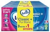 Boîte mouchoirs Classic x3 + 1 boîte offerte - Lotus à 2,61 € dans le catalogue Intermarché Super