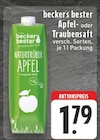 Apfelsaft im Angebot bei EDEKA in Kamen Apfelsaft Angebote von beckers bester bei EDEKA Kamen für 1,79 €