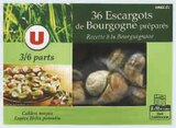 Escargots de Bourgogne Préparés Moyens Surgelés - U en promo chez U Express Saint-Priest à 5,95 €