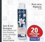 Shampoo von Jean & Len für 3,99 € bei EDEKA im Angebot Shampoo von Jean & Len im aktuellen EDEKA Prospekt