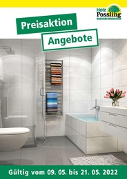 Holz Possling Prospekt für Teltow mit 1 Seite Holz Possling Prospekt für Teltow: "Preisaktion Angebote", 1 Seite, 09.05.2022 - 21.05.2022