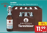 Landbier im Angebot bei Netto Marken-Discount in Blaustein Landbier Angebote von Turmbläser bei Netto Marken-Discount Blaustein für 11,99 €