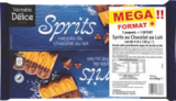 Sprits nappés chocolat au lait - VÉRITABLE DÉLICE en promo chez Aldi Sprits nappés chocolat au lait - VÉRITABLE DÉLICE dans le catalogue Aldi