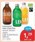 Lemonaid oder ChariTea im Angebot bei budni in Seevetal Lemonaid oder ChariTea Angebote bei budni Seevetal für 1,29 €