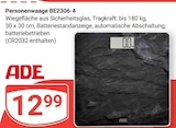 Personenwaage BE2306-4 im Angebot bei GLOBUS in Frechen Personenwaage BE2306-4 Angebote von ADE bei GLOBUS Frechen für 12,99 €