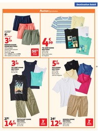 Prix et réduction Bermuda Homme dans le prospectus Auchan Hypermarché en cours Offre Bermuda Homme dans le catalogue Auchan Hypermarché du moment à la page 13