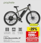 E-Bike Mountainbike, 29" Angebote von prophete bei Lidl Mönchengladbach für 1.399,00 €
