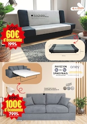 Promos Canapé-Lit dans le catalogue "Meublez-vous de bonnes affaires" de Maxi Bazar à la page 9