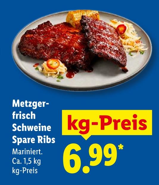Metzger-frisch Schweine Spare Ribs