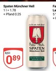 Münchner Hell Angebote von Spaten bei GLOBUS Rüsselsheim für 0,89 €