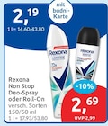 Non Stop Deo-Spray von Rexona für 2,19 € bei budni im Angebot Non Stop Deo-Spray von Rexona im aktuellen budni Prospekt