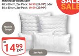 Mikrofaser-Kopfkissen bei GLOBUS im Offenbach Prospekt für 14,99 €