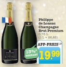 Champagne Brut Premium Angebote von Philippe de Lonsac bei E center Ettlingen für 19,99 €