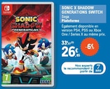 Sonic x shadow generations switch - Sega à 26,85 € dans le catalogue E.Leclerc