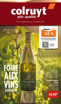 Prospectus Colruyt de la semaine "FOIRE AUX VINS BOURGOGNE" avec 1 pages, valide du 24/09/2025 au 12/10/2025 pour Chevigny-Saint-Sauveur et alentours