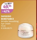 Wrinkle Smoothing Eye Cream von SHISEIDO BENEFIANCE im aktuellen Müller Prospekt für 49,95 €