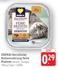 Herzstücke Katzennahrung feine Pastete bei EDEKA im Frankfurt Prospekt für 0,29 €