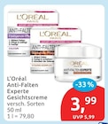 Anti-Falten Experte Gesichtscreme von L'Oréal Paris für 3,99 € bei budni im Angebot Anti-Falten Experte Gesichtscreme von L'Oréal Paris im aktuellen budni Prospekt