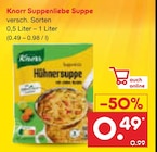 Suppenliebe Suppe von Knorr für 0,49 € bei Netto Marken-Discount im Angebot Suppenliebe Suppe von Knorr im aktuellen Netto Marken-Discount Prospekt