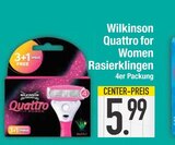 Quattro for Women Rasierklingen Angebote von Wilkinson bei E center Rosenheim für 5,99 €