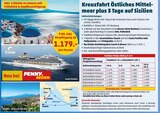 Kreuzfahrt Östliches Mittelmeer plus 3 Tage auf Sizilien im Penny-Markt Prospekt zum Preis von 1.179,00 €