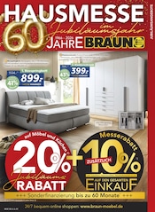 Aktueller BRAUN Möbel-Center Prospekt mit Schlafzimmer, "60 JAHRE BRAUN MÖBEL CENTER", Seite 1