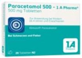 Paracetamol 500 - 1 A Pharma® 500 mg Tabletten bei Neue Apotheke im Prospekt "" für 1,50 €