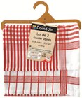 Lot de 2 torchons essuie-verres - DOMÉDIA dans le catalogue Intermarché Hyper