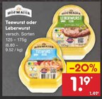 Teewurst oder Leberwurst Angebote von HOFMANN'S bei Netto Marken-Discount Hannover für 1,19 €