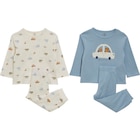 Lot de 2 pyjamas bébé - TEX BABY en promo chez Carrefour Lot de 2 pyjamas bébé - TEX BABY dans le catalogue Carrefour