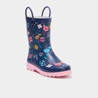 Bottes de pluie caoutchouc à enfiler bleu fille dans le catalogue La Halle