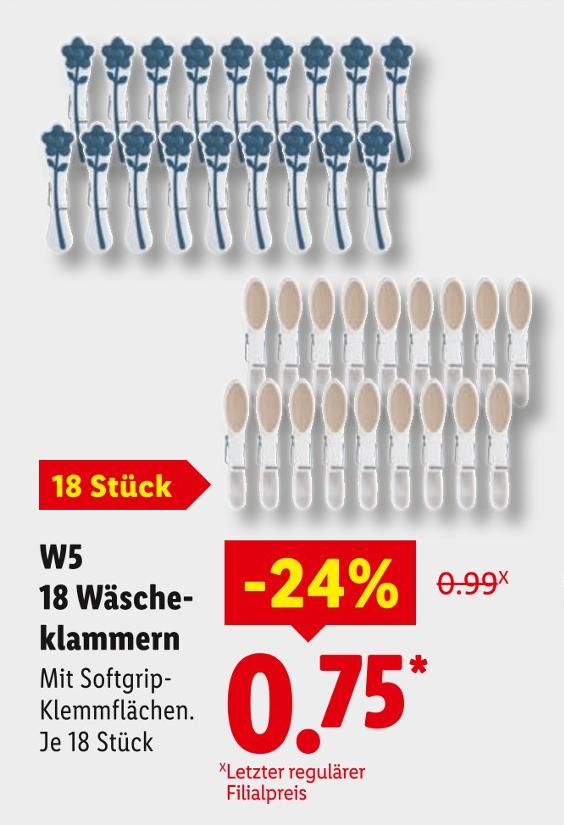 18 Wäscheklammern