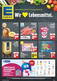 EDEKA Prospekt für Pommelsbrunn mit 8 Seiten EDEKA Prospekt für Pommelsbrunn: "Wir lieben Lebensmittel!", 8 Seiten, 07.07.2025 - 12.07.2025
